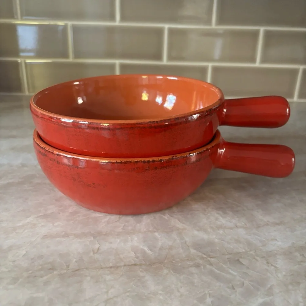De Silva Terracotta Red Casserole Baking Serving Bowls  Made in Italy